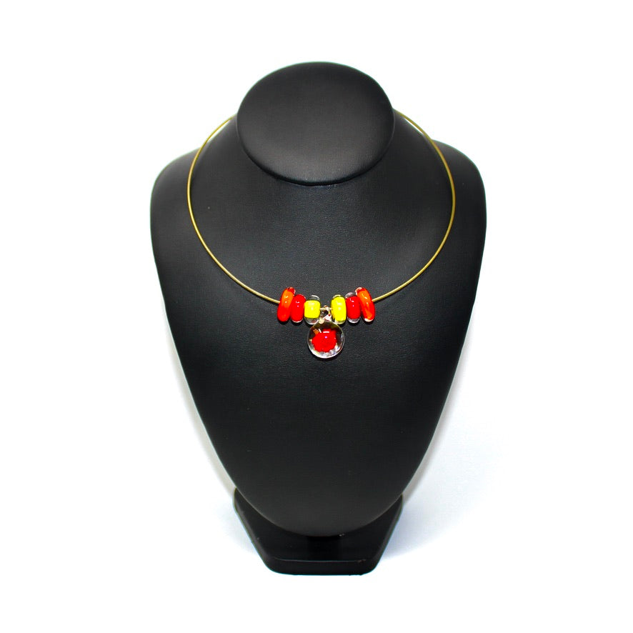 Rose Royale Murano - Labelle Ikeya Création Originale - Ras de cou