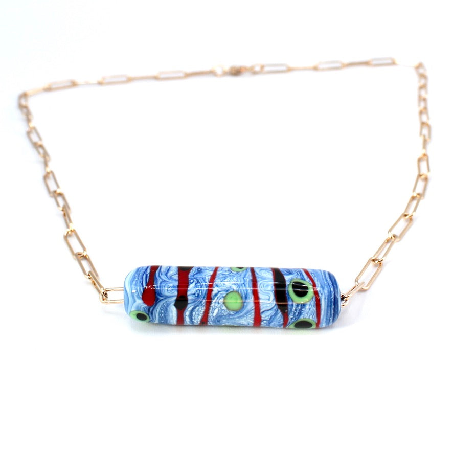 FREE Roula Murano Ras de cou doré à l'or fin - Labelle Ikeya Création Originale - Collier