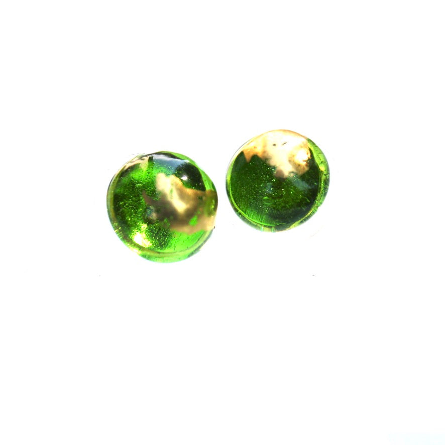 Mini Orion Vert Transparent - Labelle Ikeya Création Originale - Puce d'oreilles