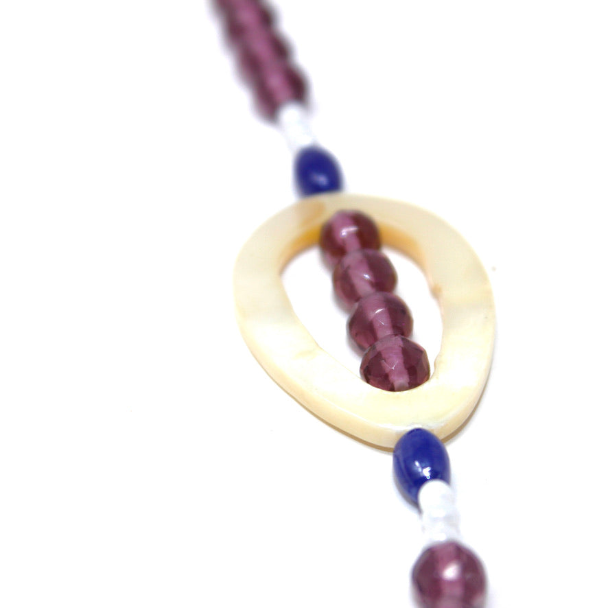 Astria Gypset Mauve & Co - Labelle Ikeya Création Originale - Sautoir