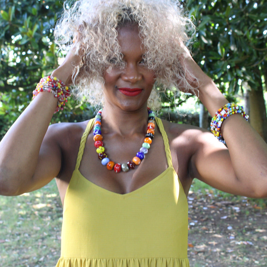 Objectif Lune Collier Murano Prestige - Labelle Ikeya Création Originale - Collier