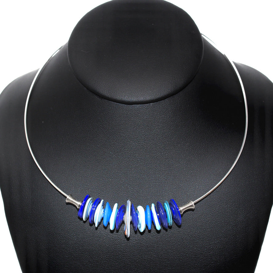 Vague Bleue - Labelle Ikeya Création Originale - Collier