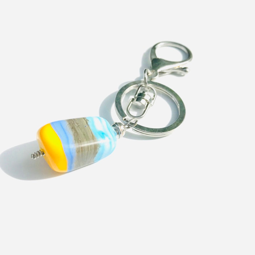 Caillou Quatuor Terrestre - Labelle Ikeya Création Originale - Porte Clefs Murano