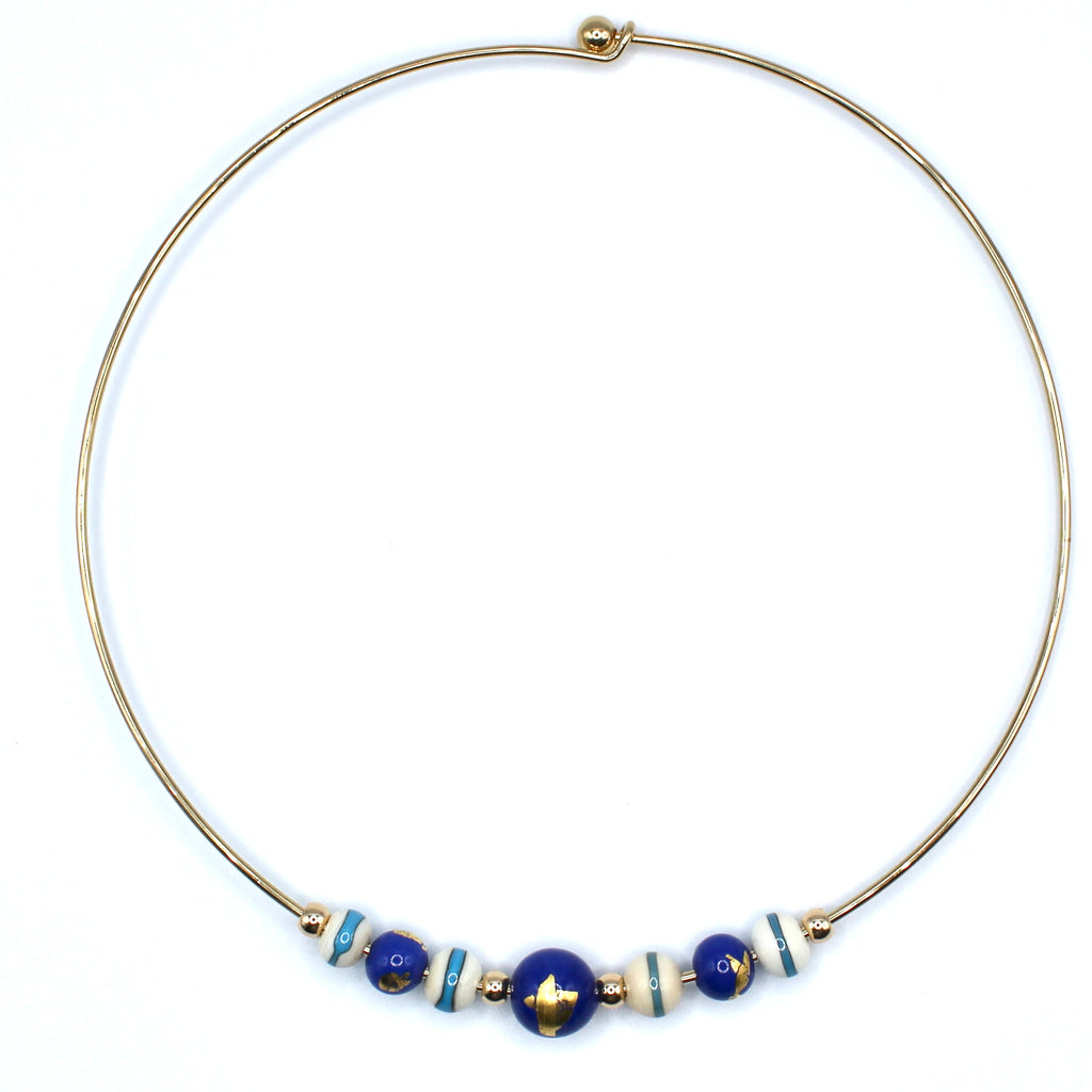 Lyrae Oro Ras de cou Murano doré à l'or fin - Labelle Ikeya Création Originale - Ras de cou