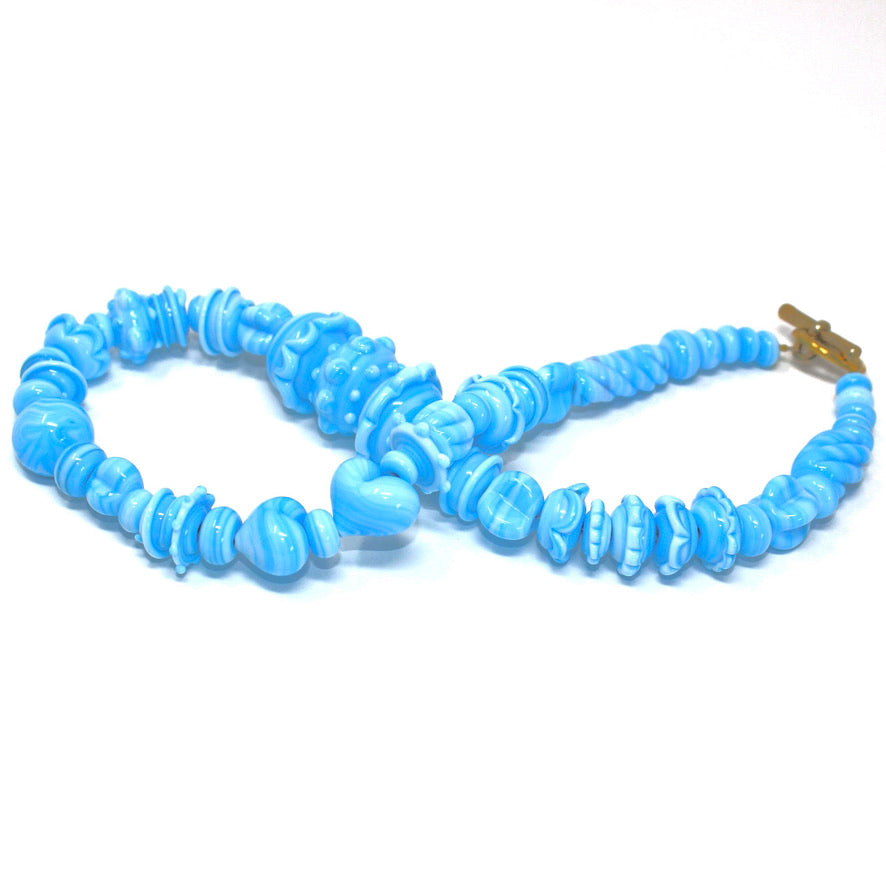 Paros Uni Vers L'Uni Bleu Ciel Prestige - Labelle Ikeya Création Originale - Collier