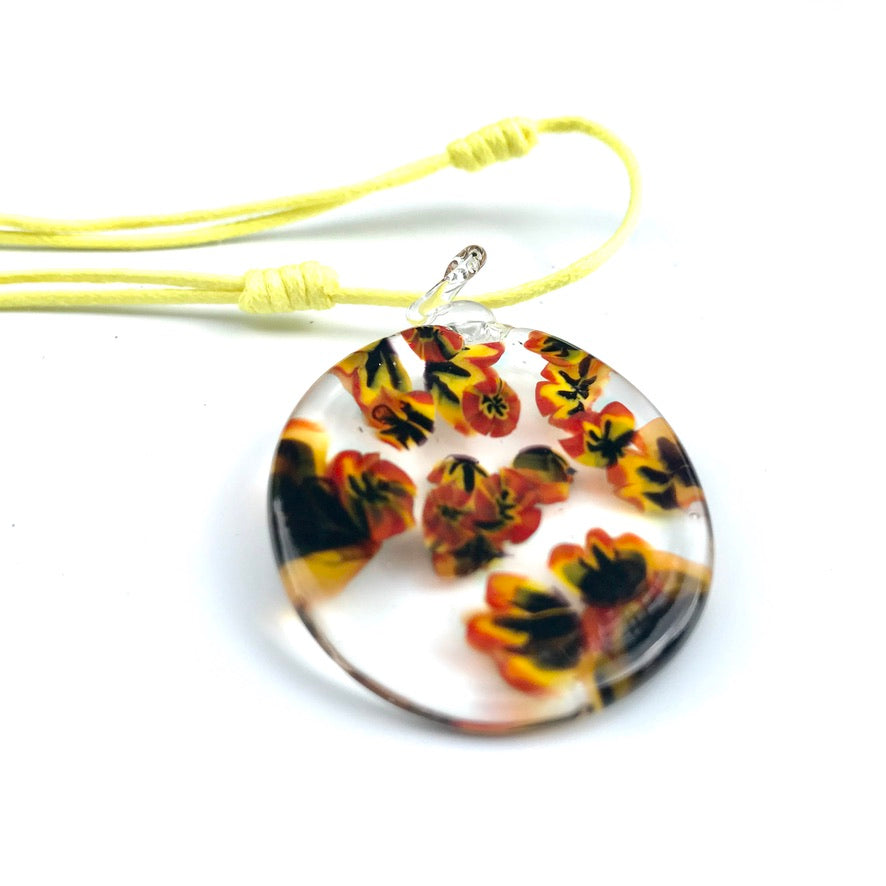 Sucettes Murano en Cordons d'été aux Senteurs Estivales - Labelle Ikeya Création Originale - Collier