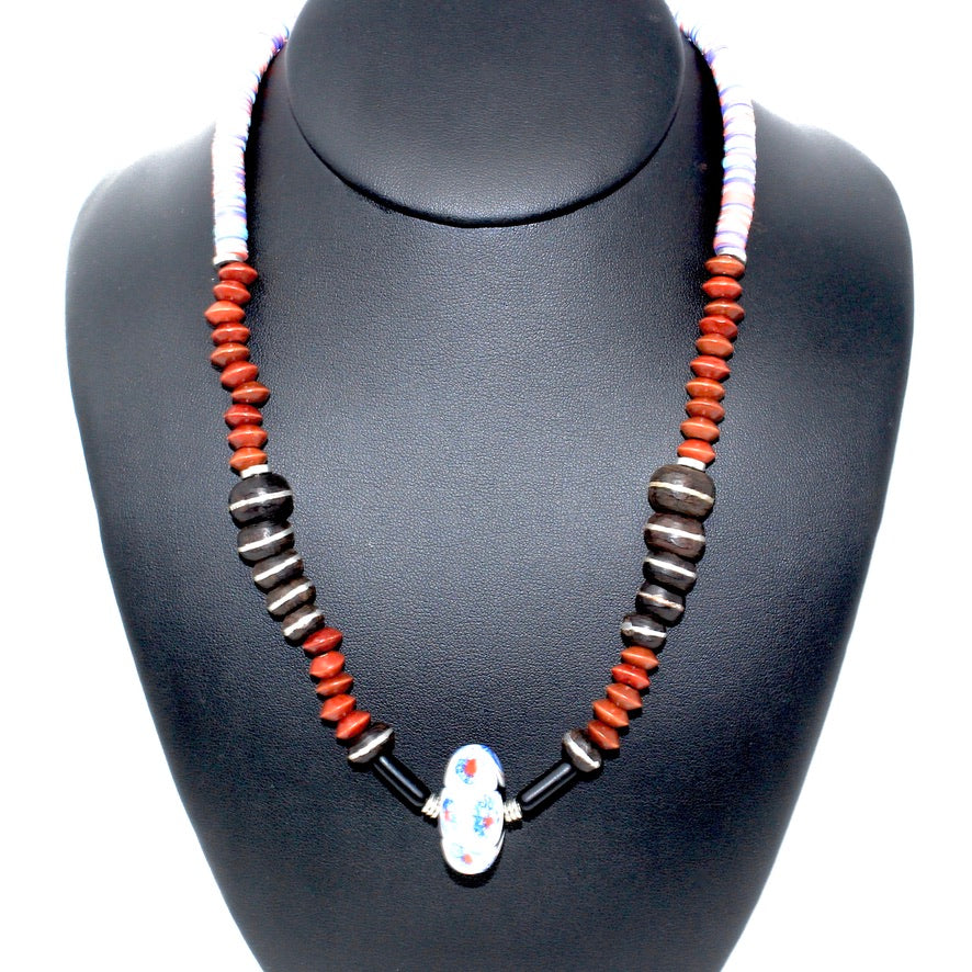 Miami Vice Heishi & Murano - Labelle Ikeya Création Originale - Collier