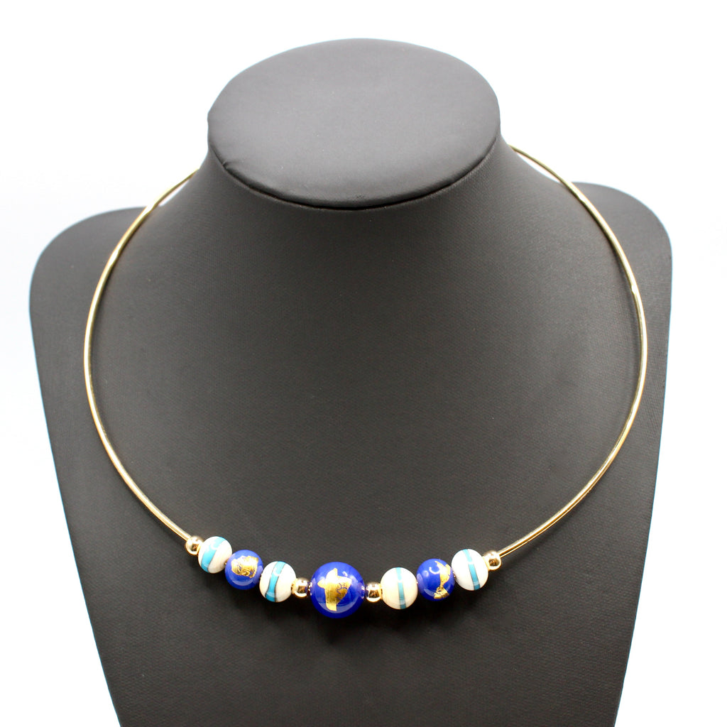 Lyrae Oro Ras de cou Murano doré à l'or fin - Labelle Ikeya Création Originale - Ras de cou