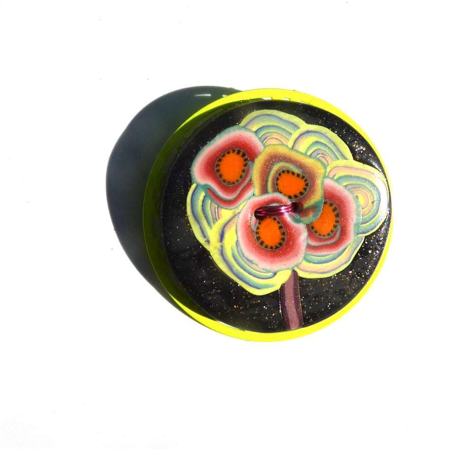 Bouquet de Fleurs Fluos - Labelle Ikeya Création Originale - Broches