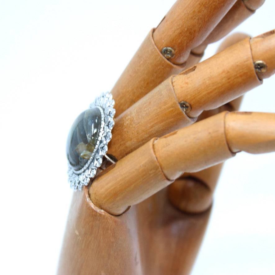 Bague Minérale Labradorite - Labelle Ikeya Création Originale - Bague