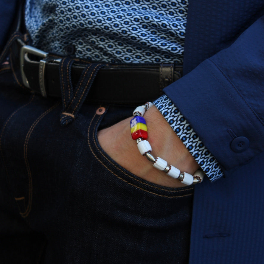 Sierra Chevrons Iconic Homo Murano - Labelle Ikeya Création Originale - Bracelets