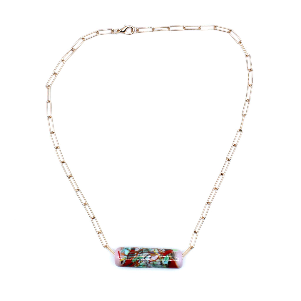 Roula UP Murano Ras de cou doré à l'or fin - Labelle Ikeya Création Originale - Collier