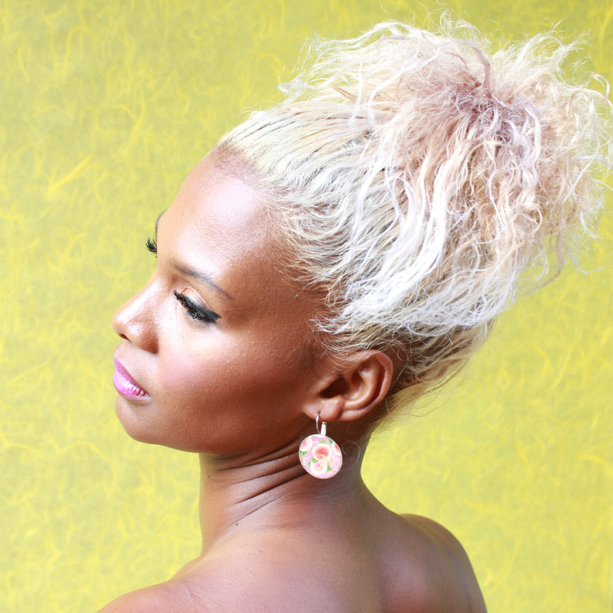 Astre Bleu Boucles - Labelle Ikeya Création Originale - Boucles d'oreilles