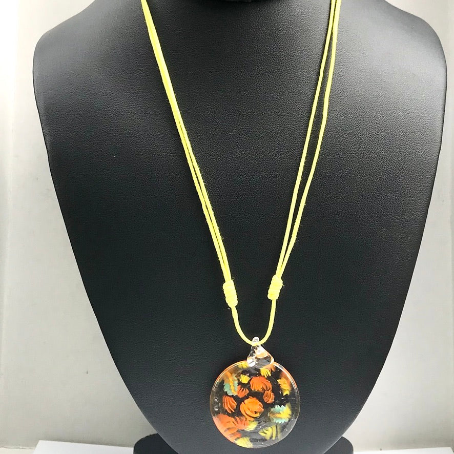 Sucettes Murano en Cordons d'été aux Senteurs Estivales - Labelle Ikeya Création Originale - Collier