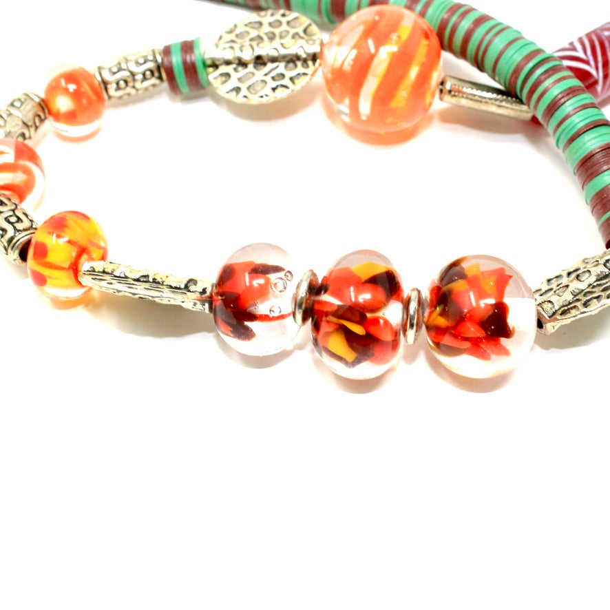 Verde Amor Heishi Murano - Labelle Ikeya Création Originale - Collier