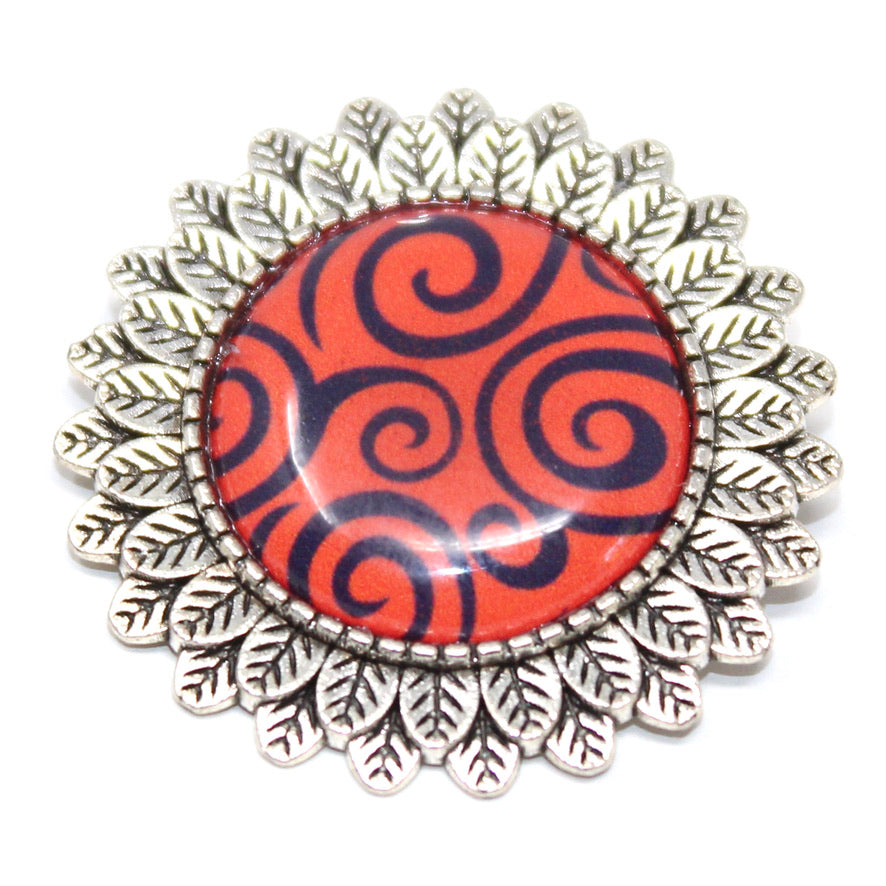 Broche Pin's Me Up Graphic Spirale - Labelle Ikeya Création Originale - Broches