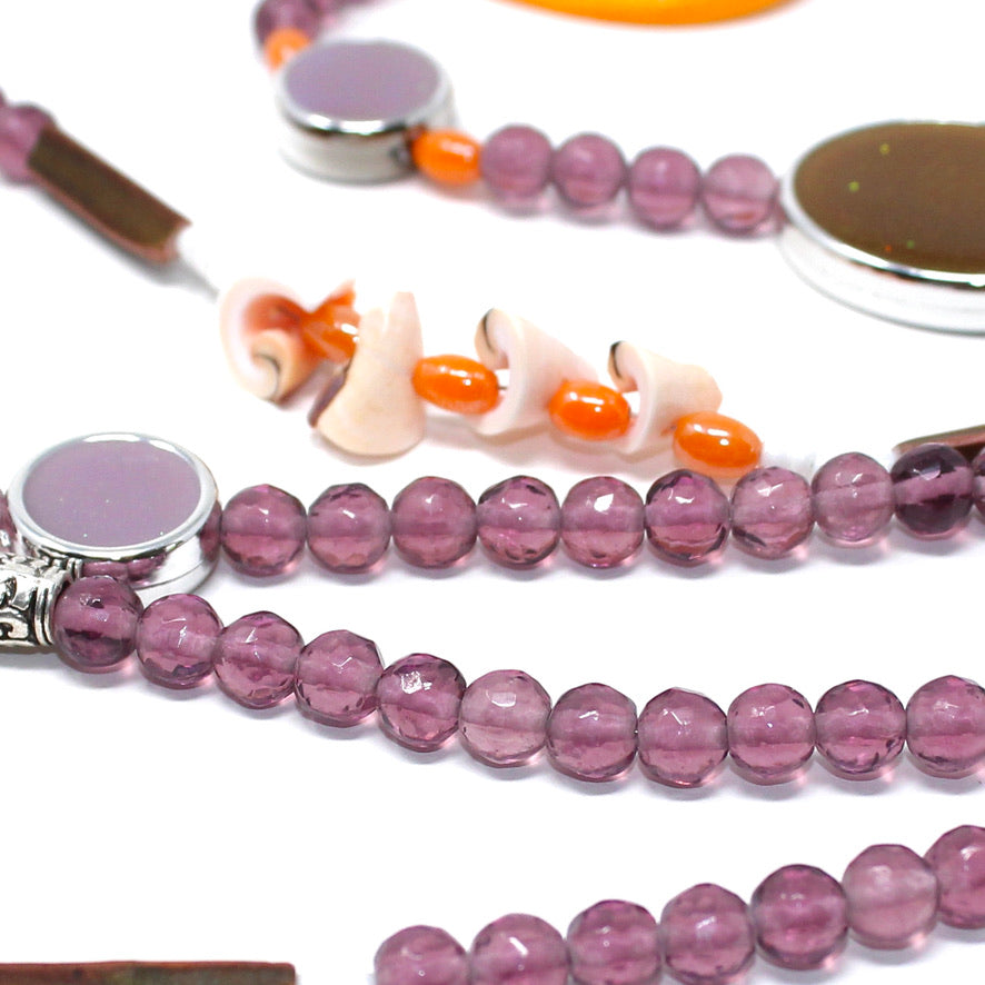 Astria Gypset Mauve Sun Baby - Labelle Ikeya Création Originale - Sautoir