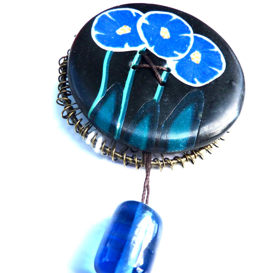 Bouquet de Fleurs Liserons - Labelle Ikeya Création Originale - Broches