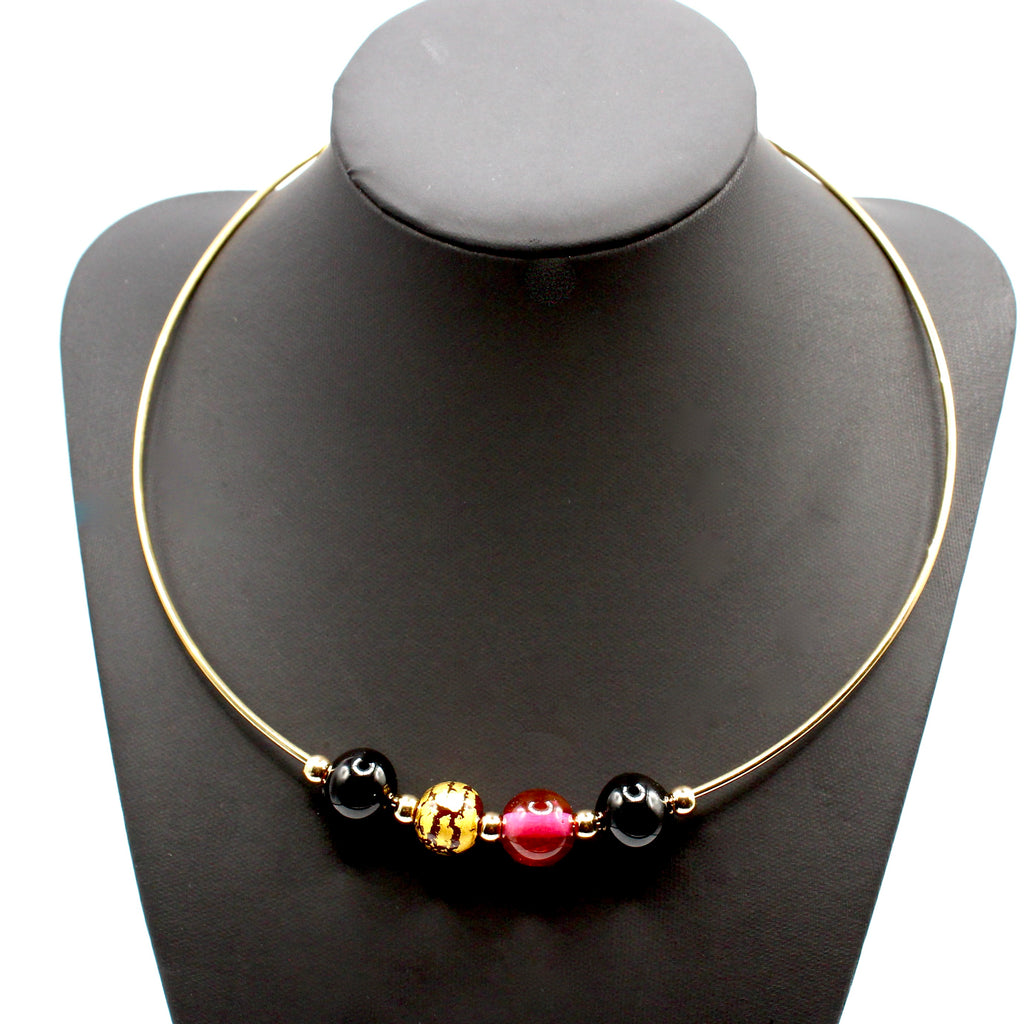 Venatici Oro Ras de cou Murano doré à l'or fin - Labelle Ikeya Création Originale - Ras de cou