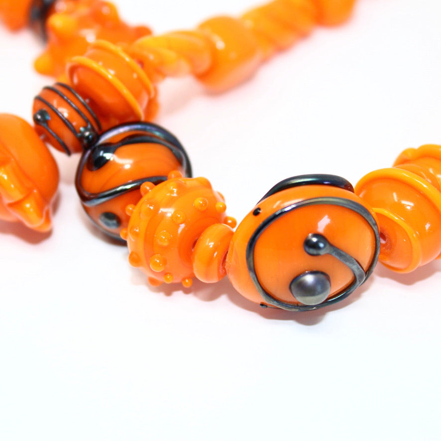 Naxoya Uni Vers L'Uni Orange Prestige - Labelle Ikeya Création Originale - Collier