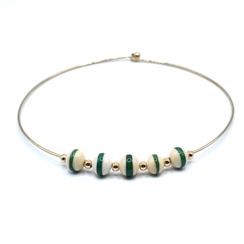 Verdura Oro Ras de cou Murano doré à l'or fin - Labelle Ikeya Création Originale - Ras de cou