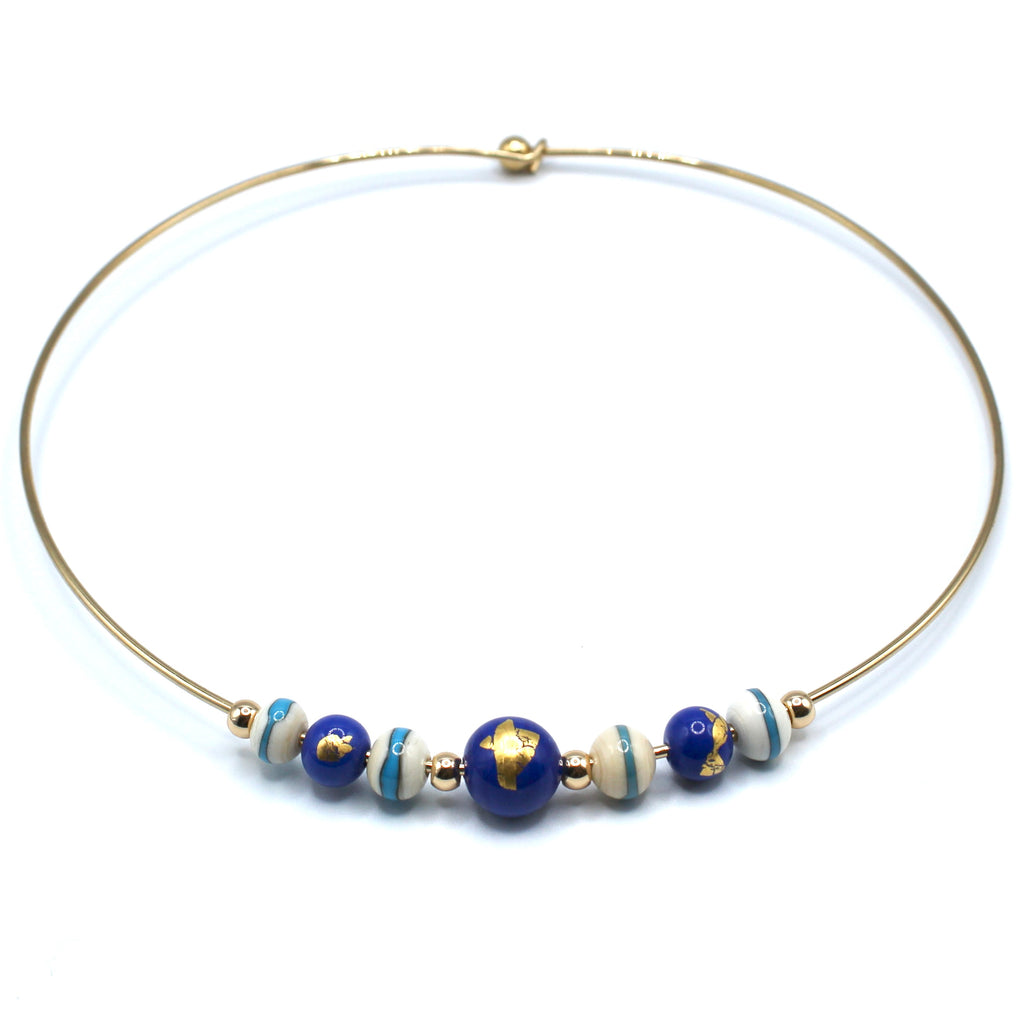 Lyrae Oro Ras de cou Murano doré à l'or fin - Labelle Ikeya Création Originale - Ras de cou