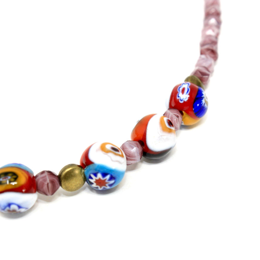 Collier Murines Murano Violettes - Labelle Ikeya Création Originale - Collier