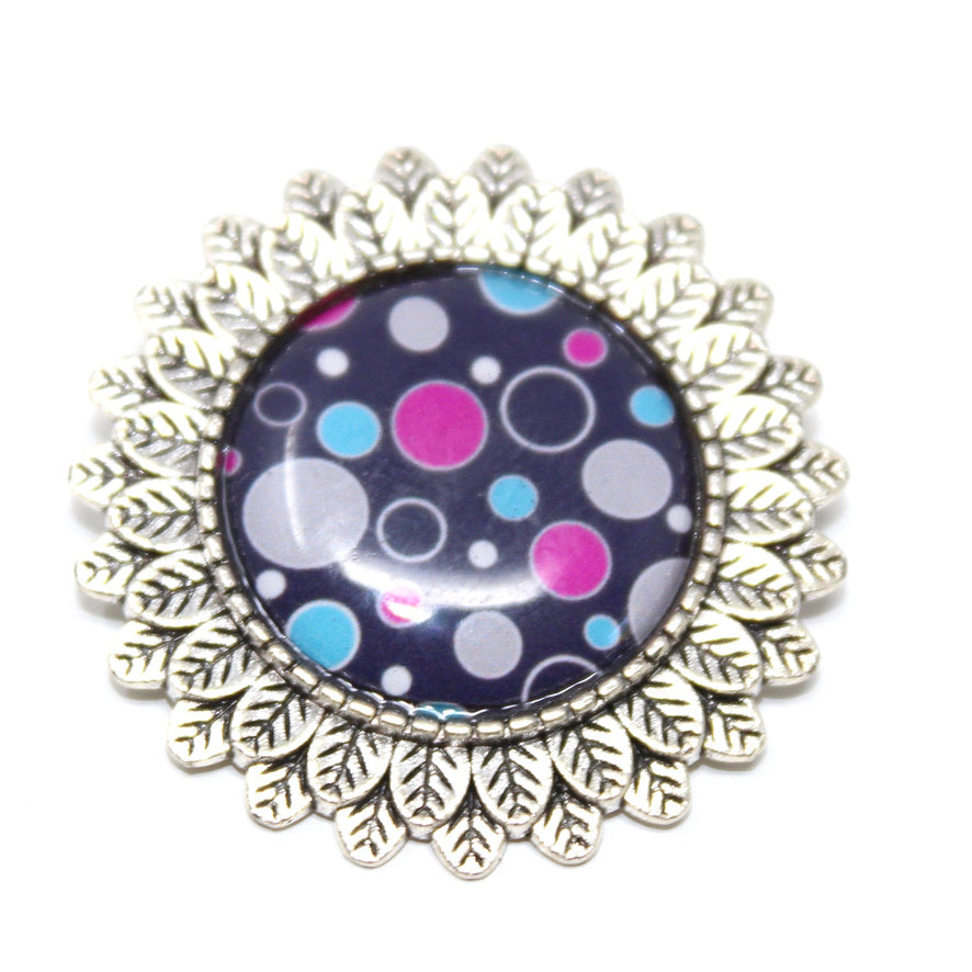 Broche Pin's Me Up étoilé Pois Multicolore - Labelle Ikeya Création Originale - Broches