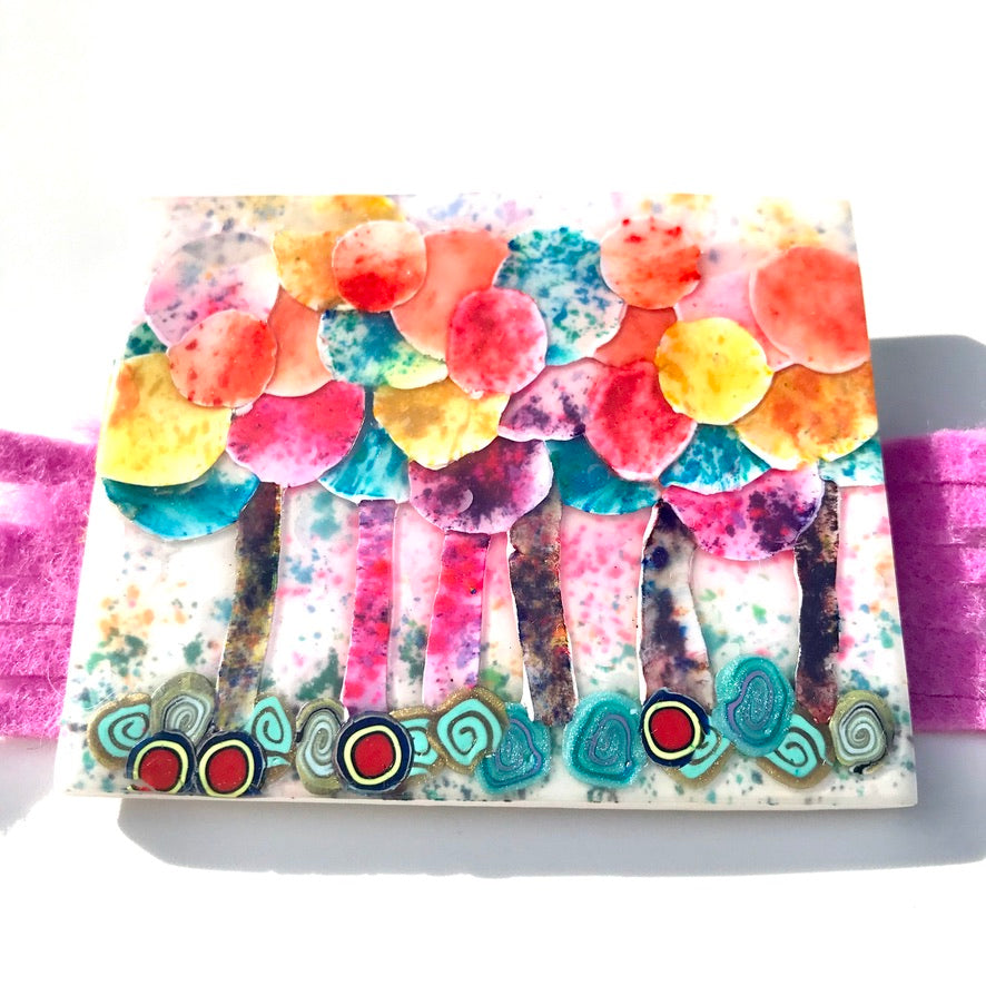 La Fleur dans la Forêt - Labelle Ikeya Création Originale - Broches