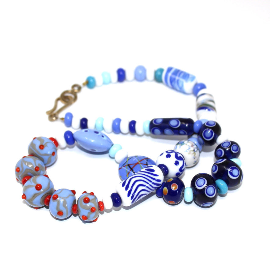 Harmonic Blues Prestige - Labelle Ikeya Création Originale - Collier