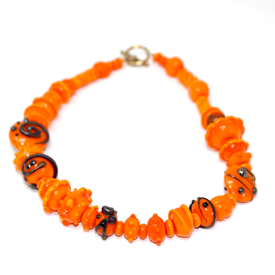 Naxoya Uni Vers L'Uni Orange Prestige - Labelle Ikeya Création Originale - Collier