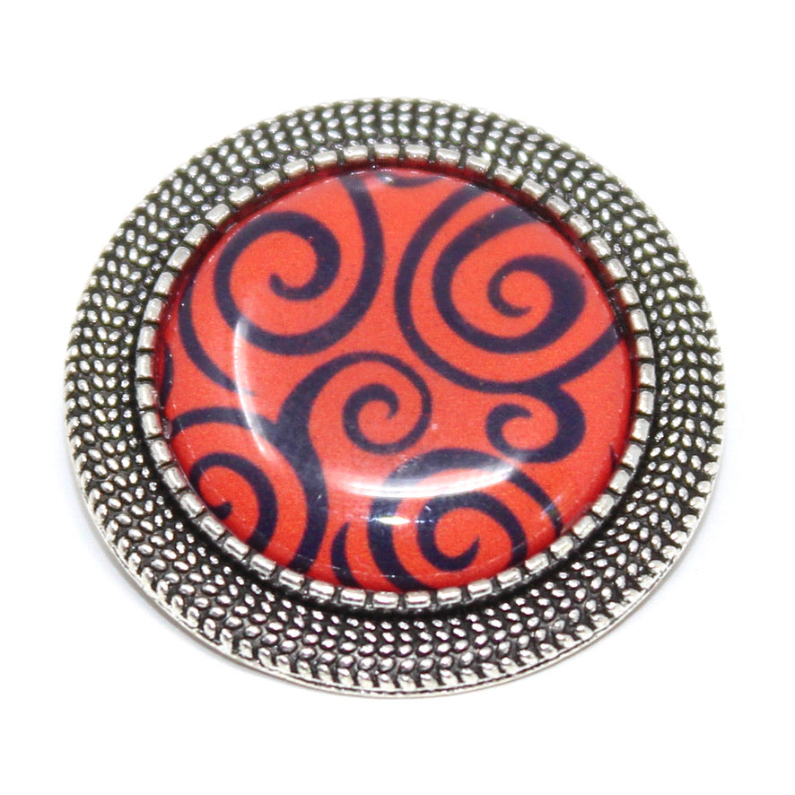 Broche Pin's Me Up Graphic Spirale - Labelle Ikeya Création Originale - Broches