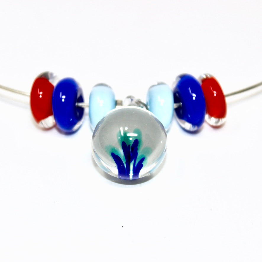 Hortensia Murano - Labelle Ikeya Création Originale - Ras de cou