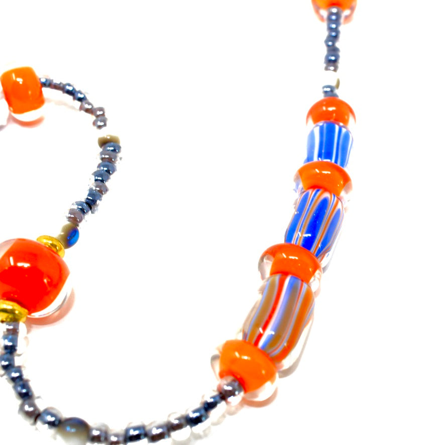 Orange Cool Sautoir - Labelle Ikeya Création Originale - Collier