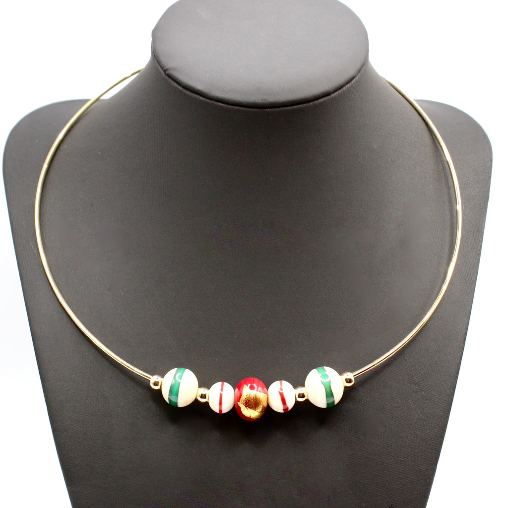 Carinae Oro Ras de cou Murano doré à l'or fin - Labelle Ikeya Création Originale - Ras de cou