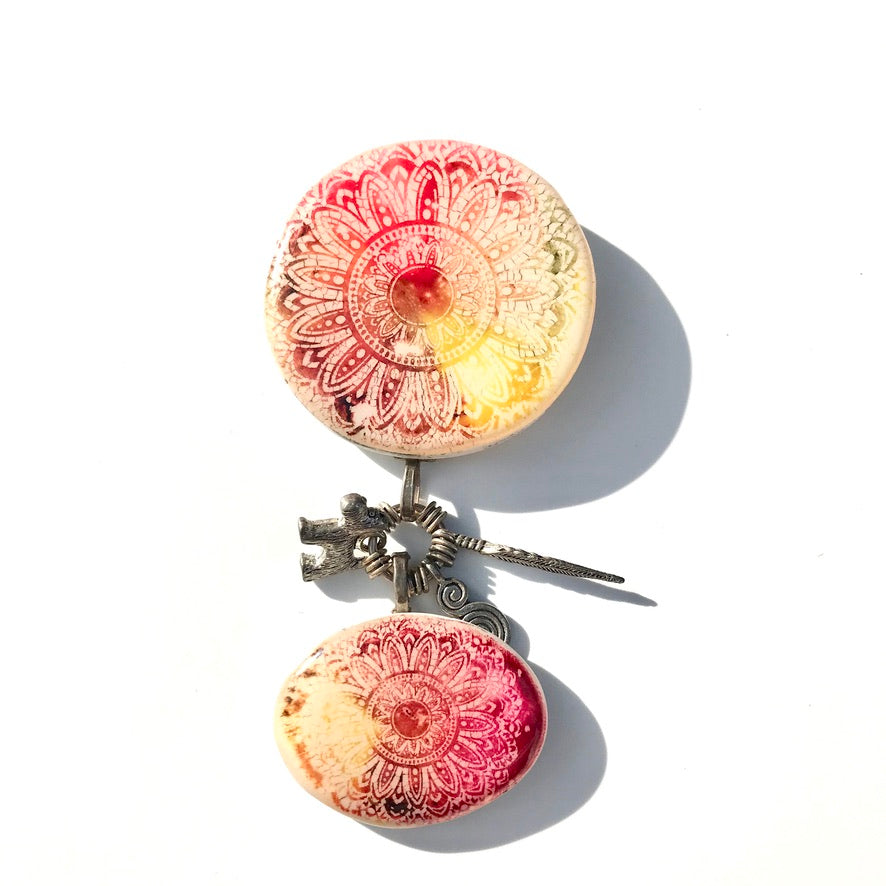 Rosace Flower Broche - Labelle Ikeya Création Originale - Broches