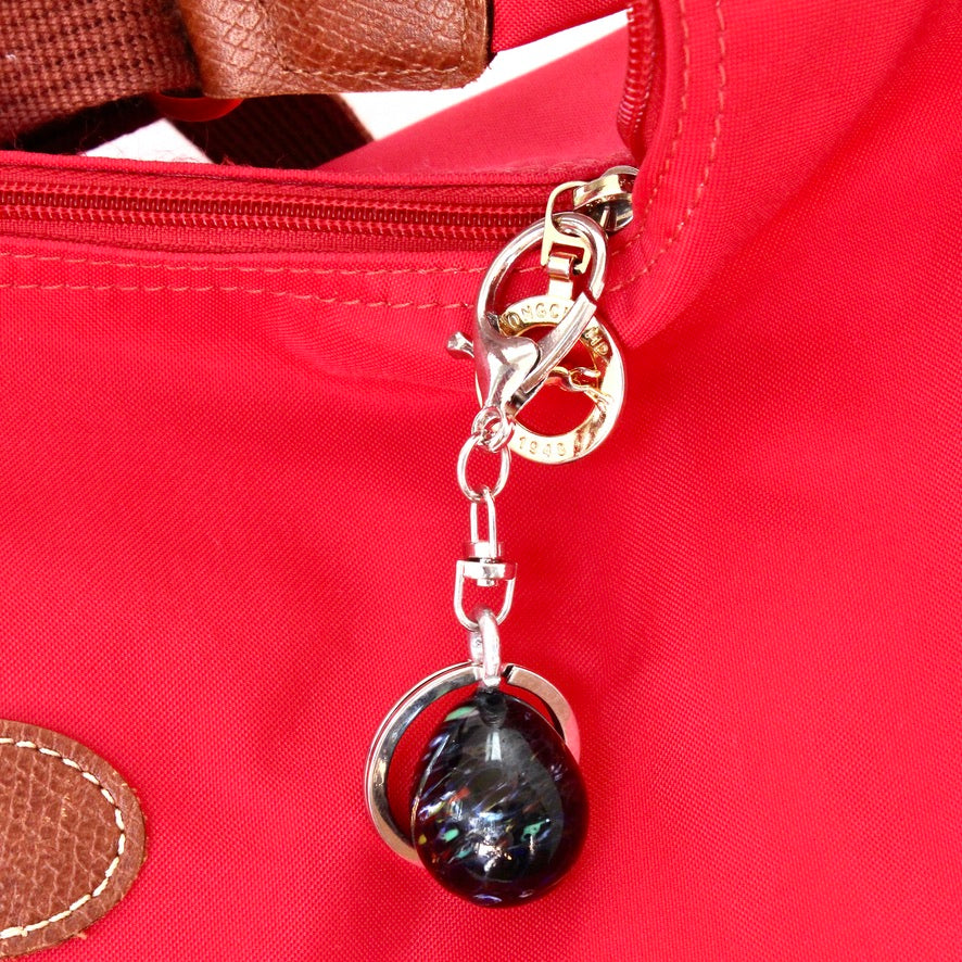 Œuf Astéroïdes Multicolores - Labelle Ikeya Création Originale - Porte Clefs Murano