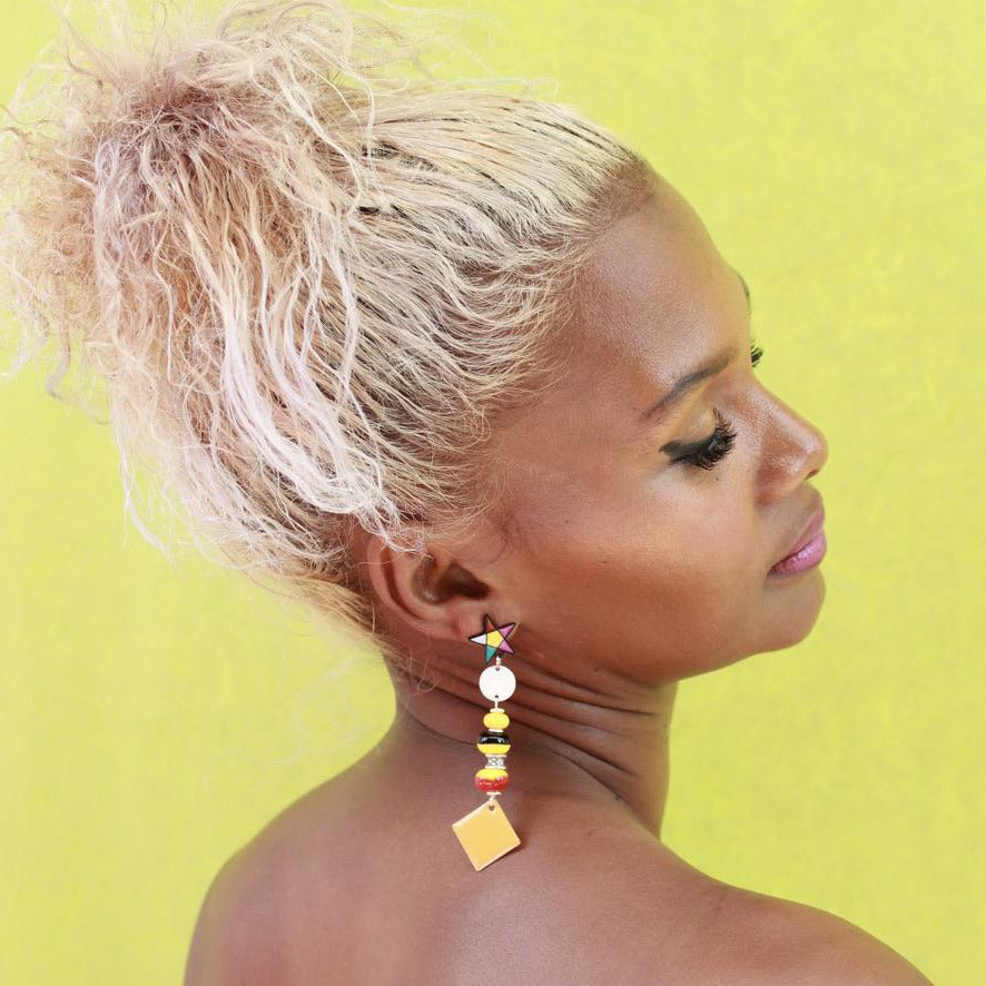 Kala Arlequin - Labelle Ikeya Création Originale - Boucles d'oreilles