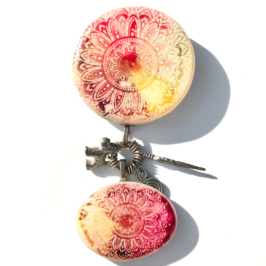 Rosace Flower Broche - Labelle Ikeya Création Originale - Broches