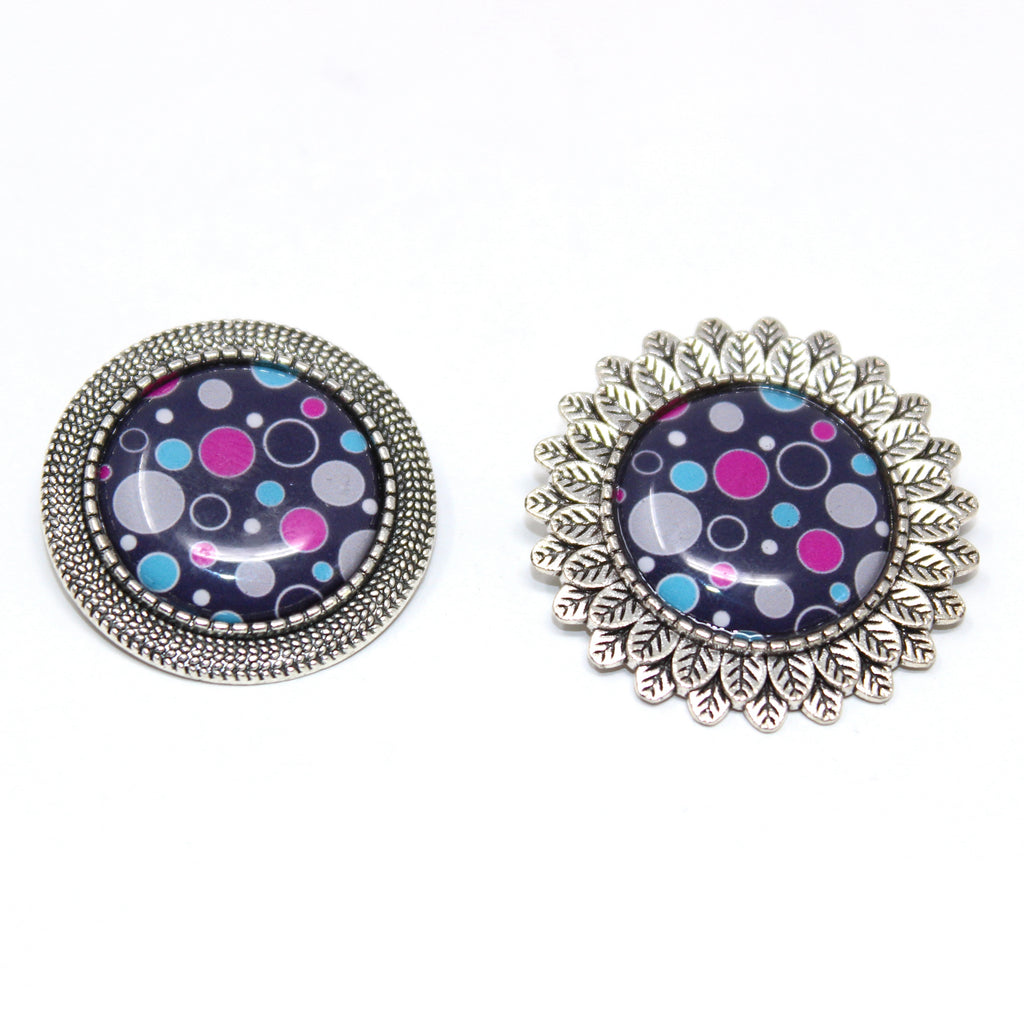 Broche Pin's Me Up Pois Multi - Labelle Ikeya Création Originale - Broches