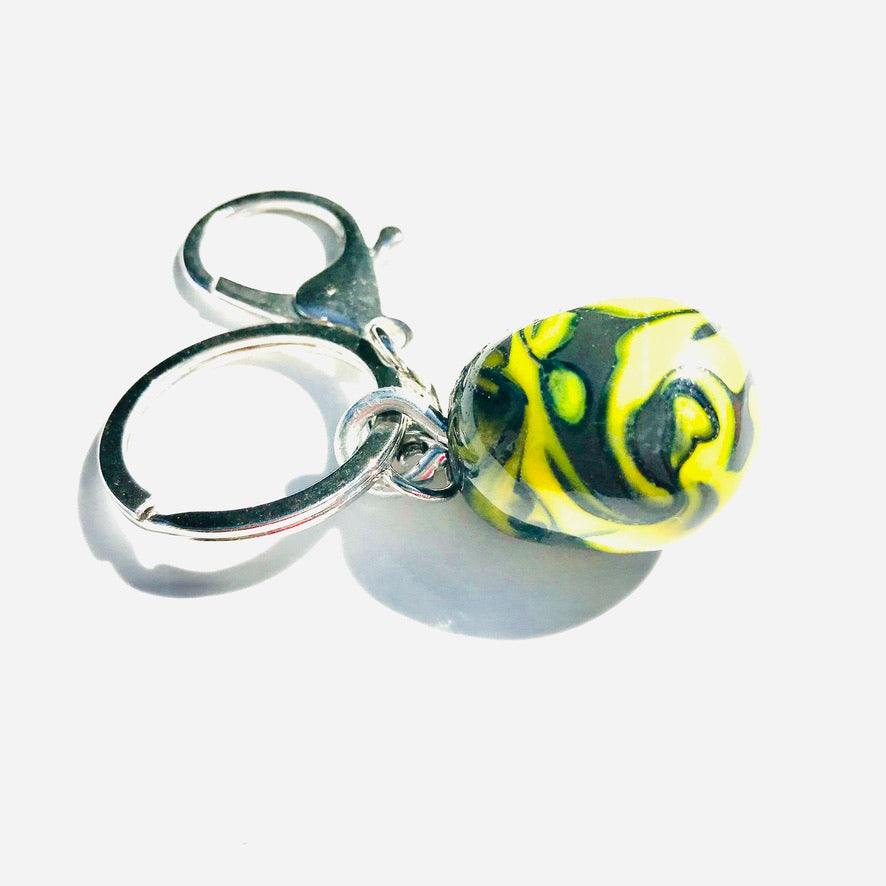 Œuf Alchimie Terrestre Murano - Labelle Ikeya Création Originale - Porte Clefs Murano