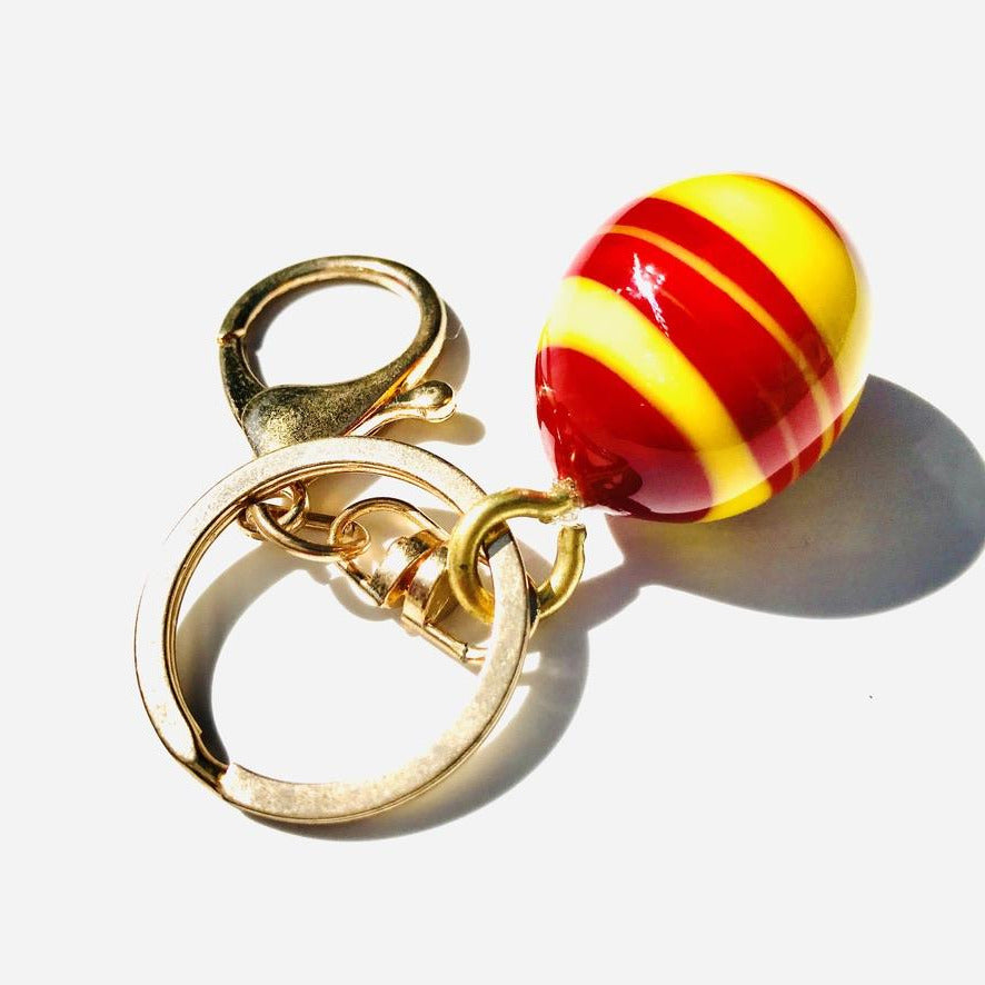 Œuf Grand Soleil Murano - Labelle Ikeya Création Originale - Porte Clefs Murano