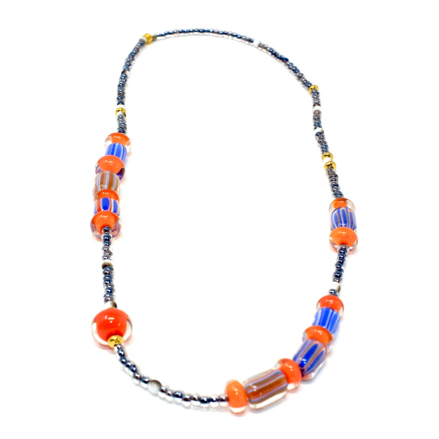 Orange Cool Sautoir - Labelle Ikeya Création Originale - Collier