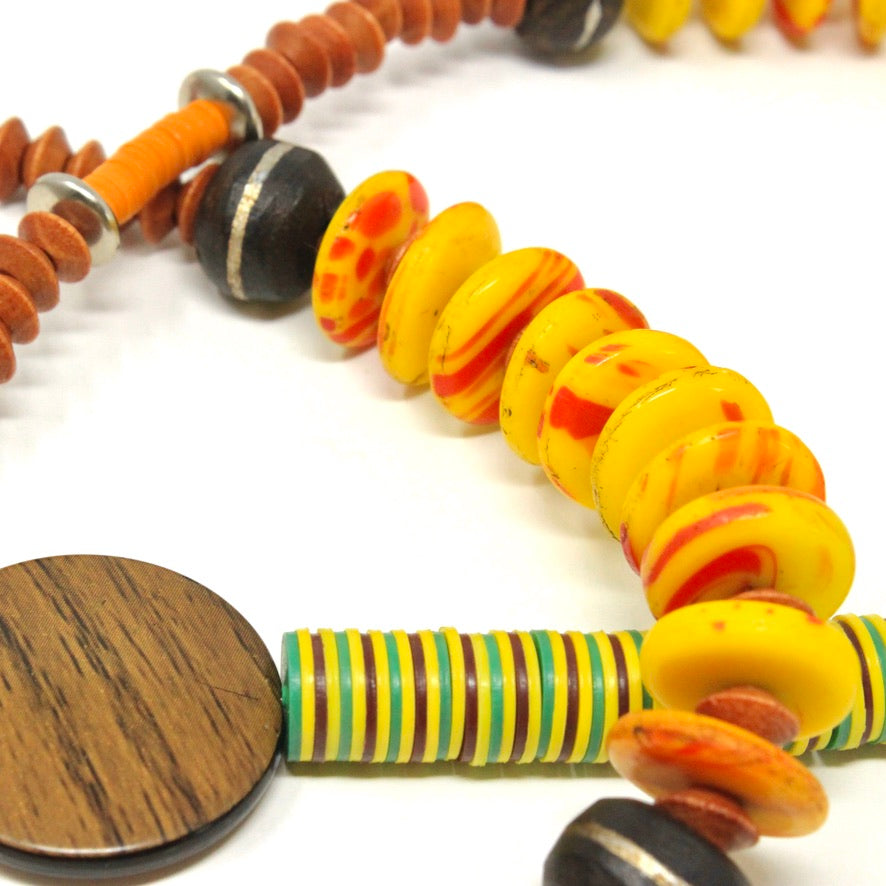 Bora Ethnic Sautoir Murano Heishi - Labelle Ikeya Création Originale - Collier