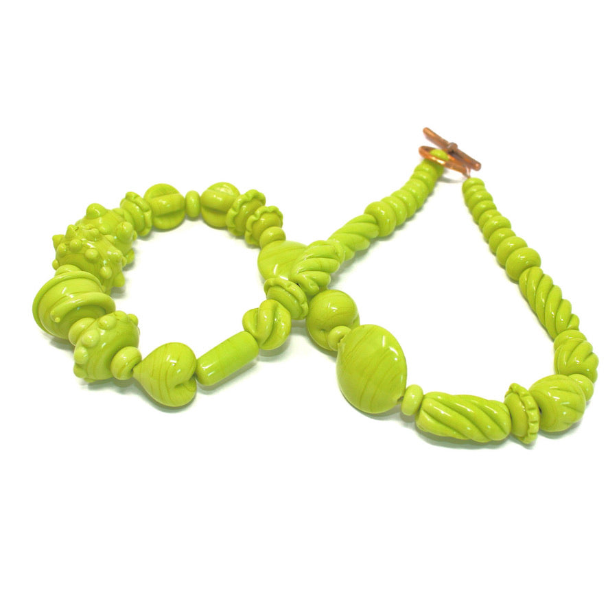 Klima Uni Vers L'Uni Vert Anis Prestige - Labelle Ikeya Création Originale - Collier