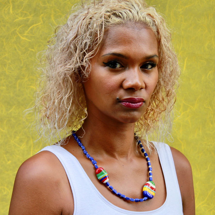 Color Collier Blue Bora Bayadère - Labelle Ikeya Création Originale - Collier