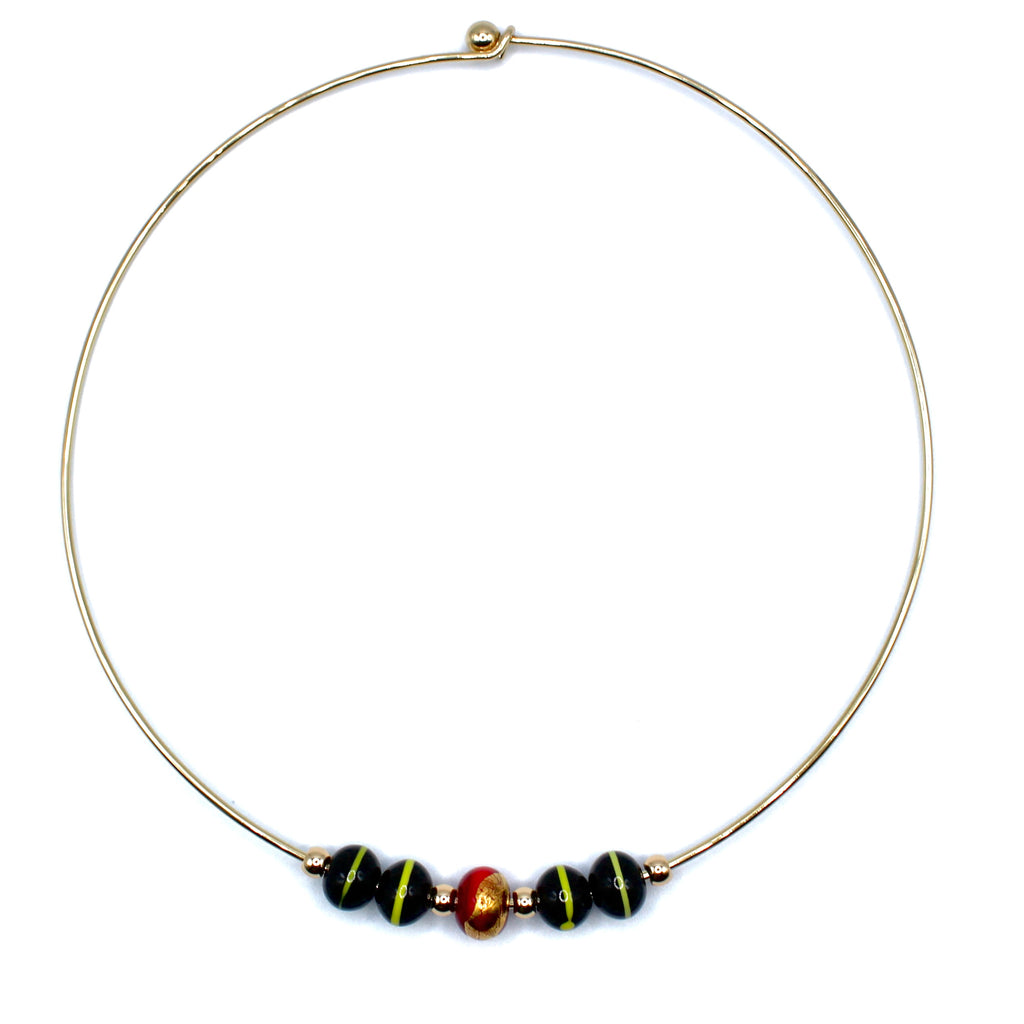 Caramba Oro Ras de cou Murano doré à l'or fin - Labelle Ikeya Création Originale - Ras de cou