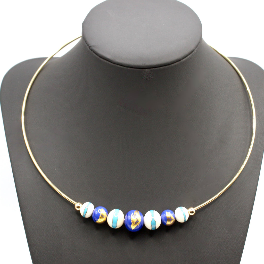 Tampa Lola Ras de cou Murano doré à l'or fin - Labelle Ikeya Création Originale - Ras de cou