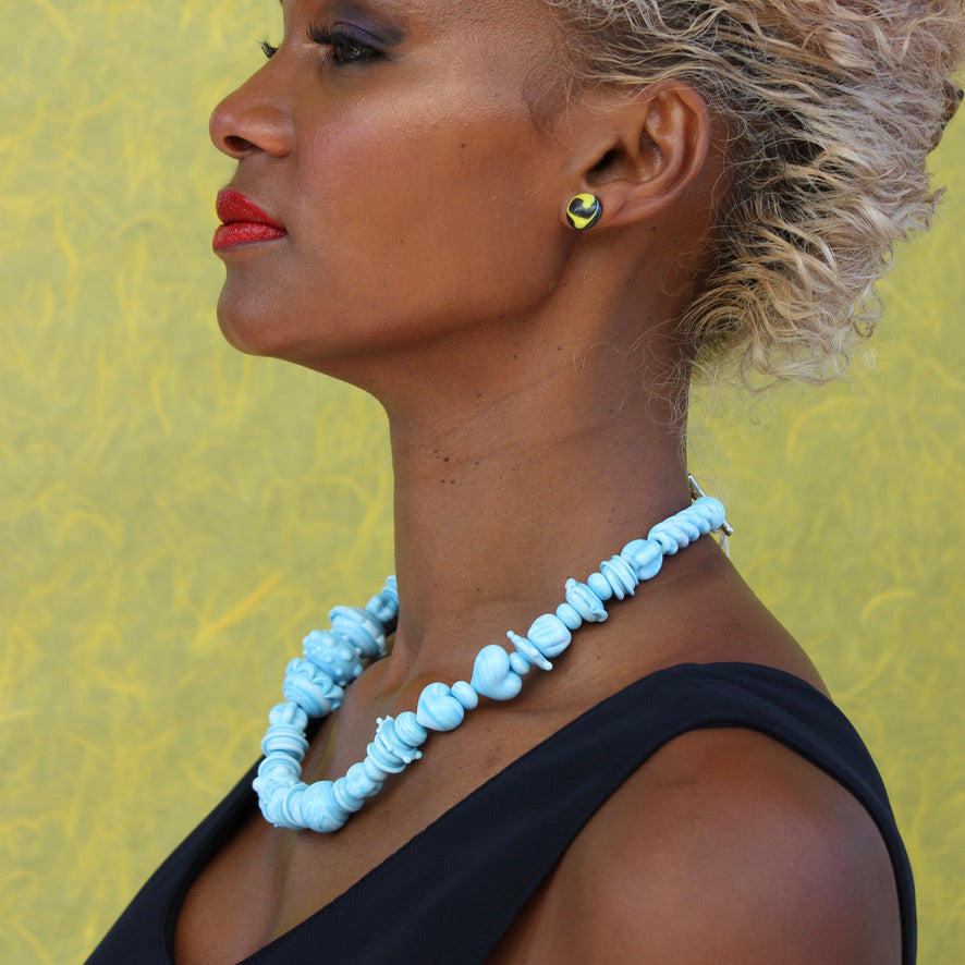 Paros Uni Vers L'Uni Bleu Ciel Prestige - Labelle Ikeya Création Originale - Collier