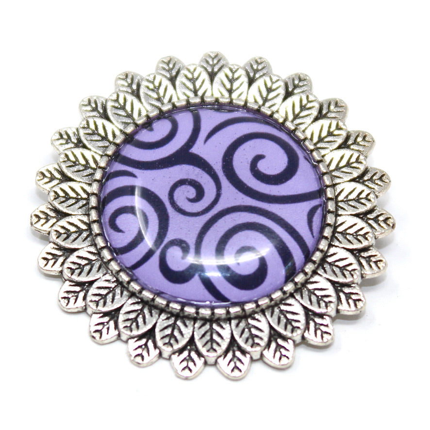 Broche Pin's Me Up Graphic Spirale - Labelle Ikeya Création Originale - Broches